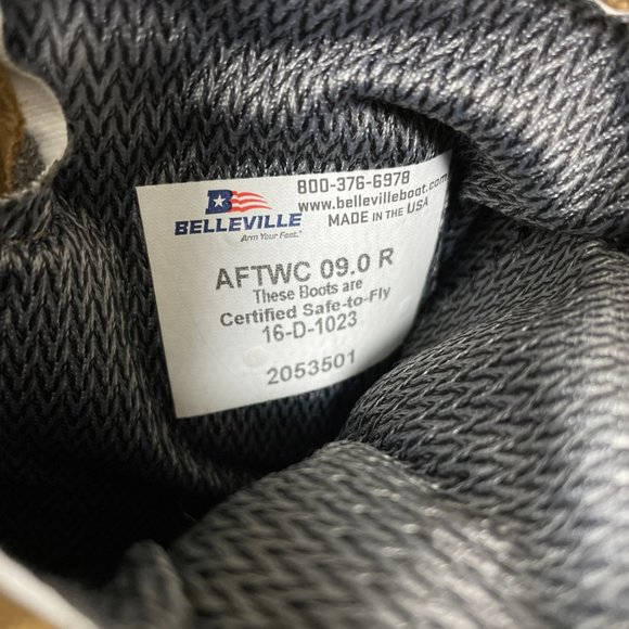 Belleville GoreTex Mens 9 R Tan Suede Vibram Military Composite Toe Combat Boots - Picture 10 of 12